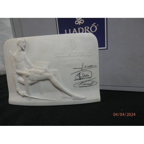 114 - Lladros Collectors Society Binder and a Signed Lladro Plaque