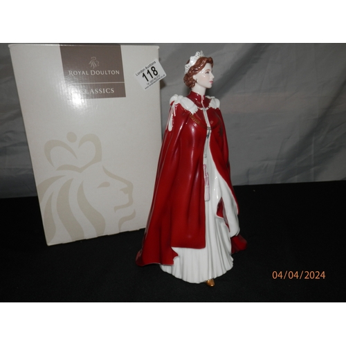 118 - Royal Worcester Queen Elizabeth 80th Birthday Figurine