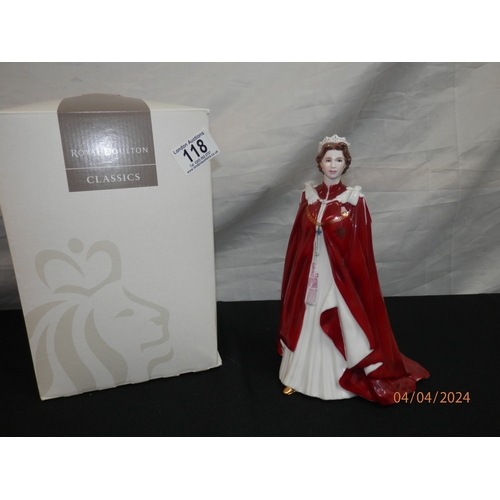 118 - Royal Worcester Queen Elizabeth 80th Birthday Figurine