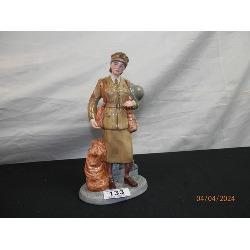 133 - Royal Doulton Ltd Edition Figurine: Auxillery Terrotorial Service