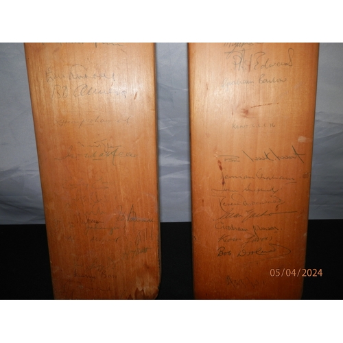 222 - Two Autographed Cricket Bats