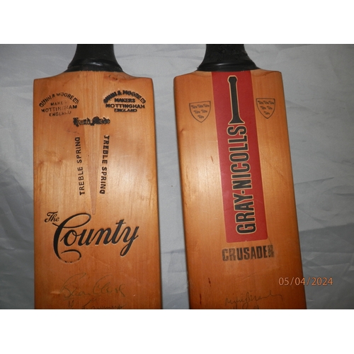 222 - Two Autographed Cricket Bats