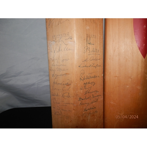 222 - Two Autographed Cricket Bats