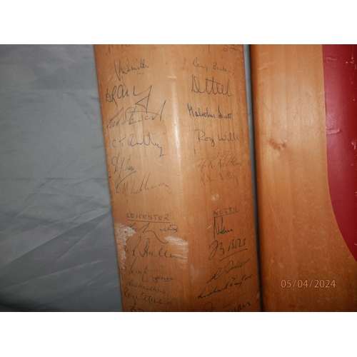 222 - Two Autographed Cricket Bats