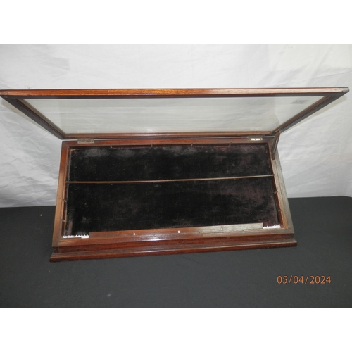 225 - Large Glazed Tea Spoon Display Case 74cm x 30cm