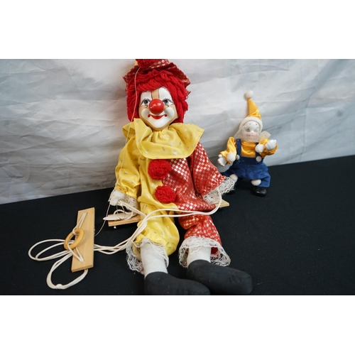 336 - Vintage Clown Puppet etc