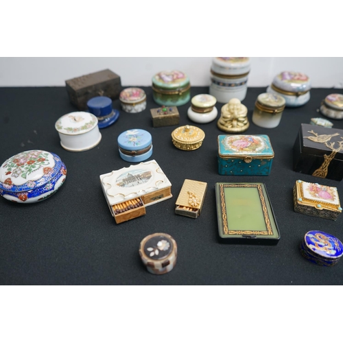 397 - Good lot of mixed trinkets boxes including Limoges