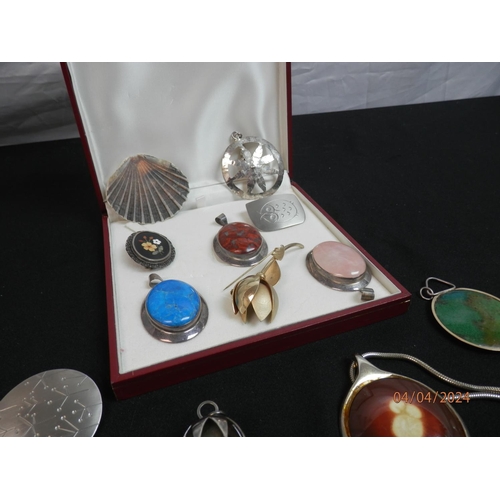 104 - Good Group of Mid Century Silver Jewellery