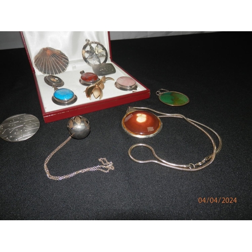 104 - Good Group of Mid Century Silver Jewellery