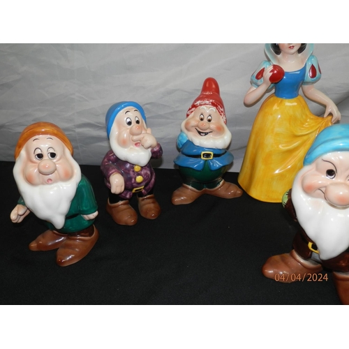 123 - A set of Disney Japan Snow White and the Seven Dwarfs figures