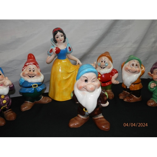 123 - A set of Disney Japan Snow White and the Seven Dwarfs figures