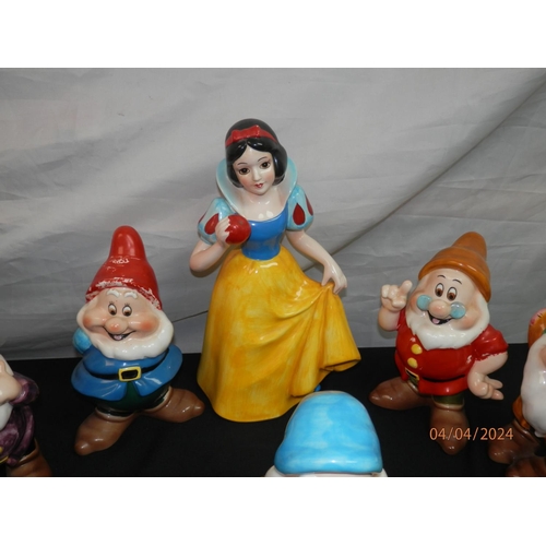 123 - A set of Disney Japan Snow White and the Seven Dwarfs figures