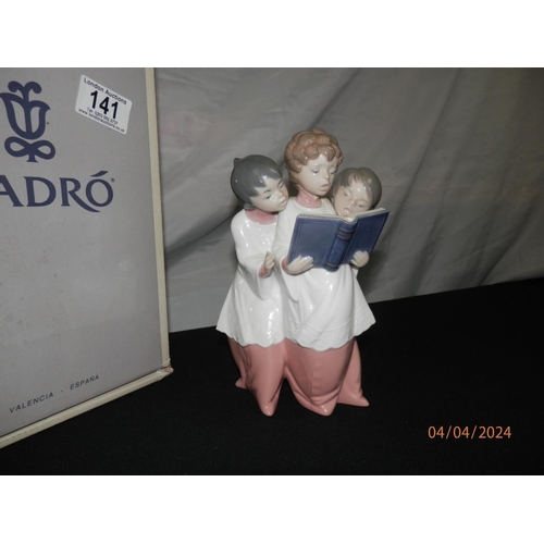 141 - Mint and Boxed Lladro Boys Choir Figurine