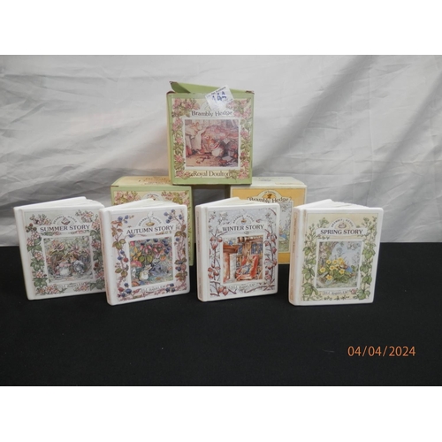 144 - 3 Boxed Pieces of Royal Doulton Brambly Hedge Money Boxes