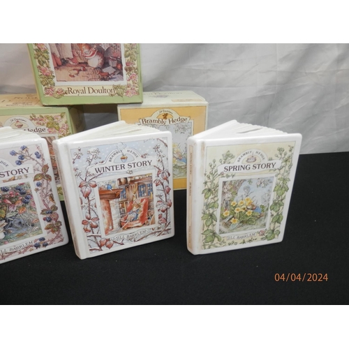 144 - 3 Boxed Pieces of Royal Doulton Brambly Hedge Money Boxes