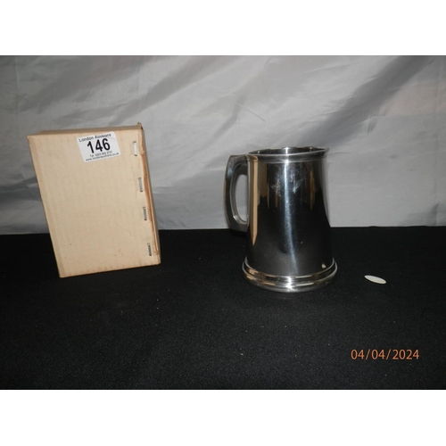 146 - Unused Boxed Pewter Tankard