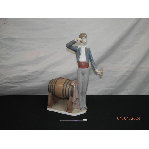 150 - Large Lladro Figurine-Wine Taster