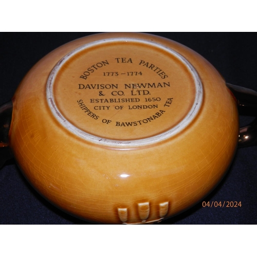 161 - Dawson Newman and Co Boston Tea Parties Teapot