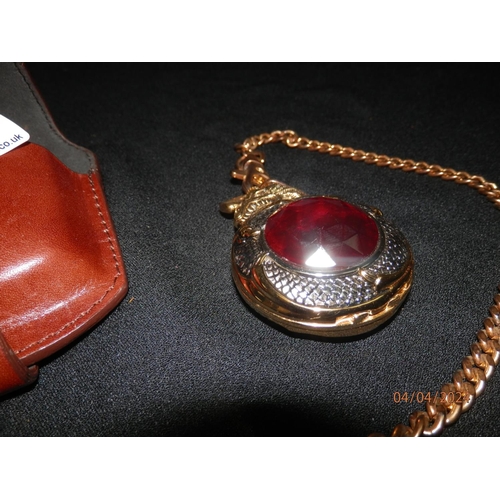 168 - Knightstone Collection Pocket Watch in Leather Case