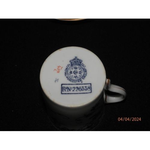 176 - 6 Place Royal Worcester Coffee Set