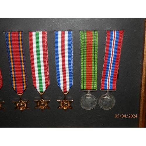 232 - Framed Miniature Medal Set