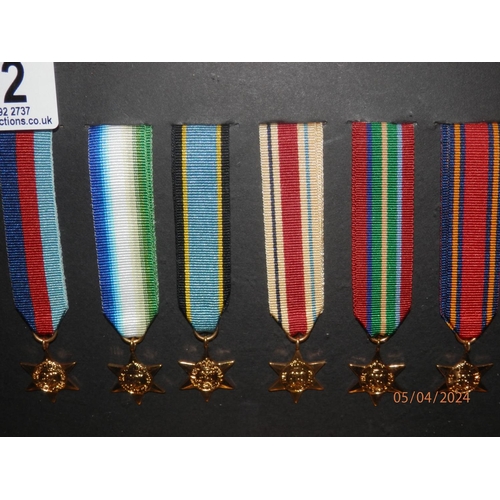 232 - Framed Miniature Medal Set