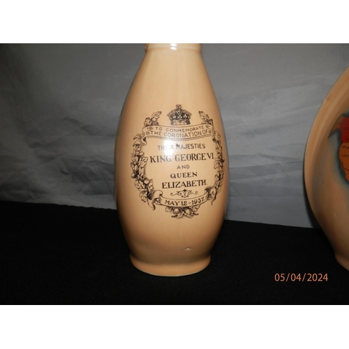 234 - Pair of 1930s Crown Ducal Coronation Emu Australian Wine Decanters