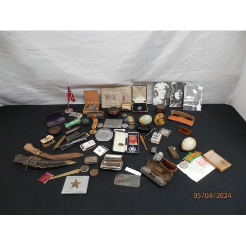 240 - Good Lot of bric a brac to include coins, WW1 Medal etc