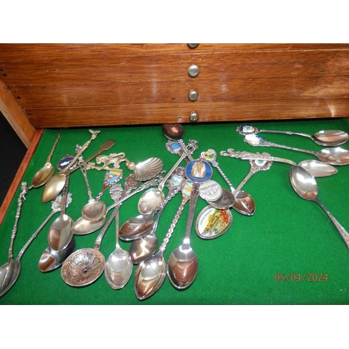 244 - Good Collection of Tea Spoons to Include Silver, Silver Plate and White Metal examples in a Set of C... 