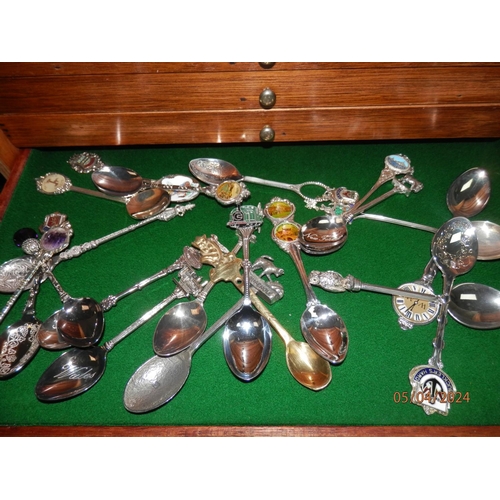 244 - Good Collection of Tea Spoons to Include Silver, Silver Plate and White Metal examples in a Set of C... 