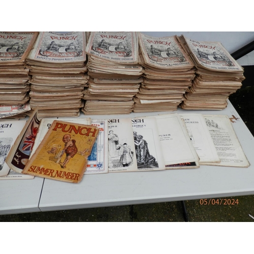 250 - Huge Collection of Early 20th Century Punch Magazines PLUS VARIOUS MAPS