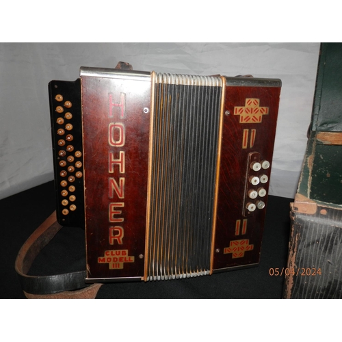 251 - Hohner Club Model III Accordion in Original Case