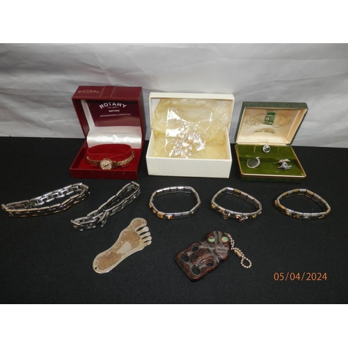 253 - Ladies Boxed Rotary Wrist Watch and other various Jewellery