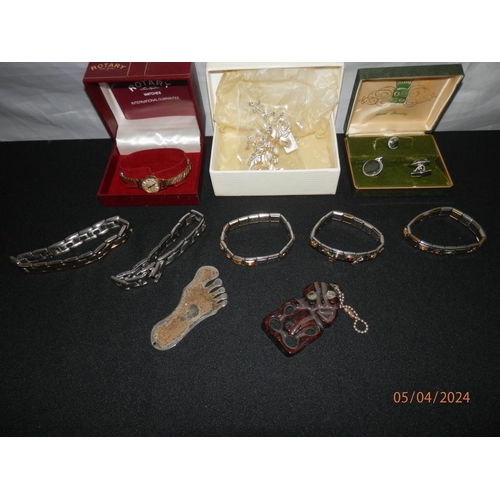 253 - Ladies Boxed Rotary Wrist Watch and other various Jewellery