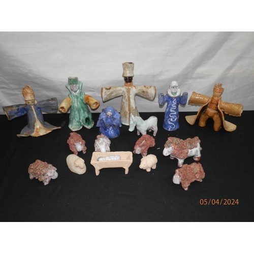 277 - Unusual Ceramic Nativity Set