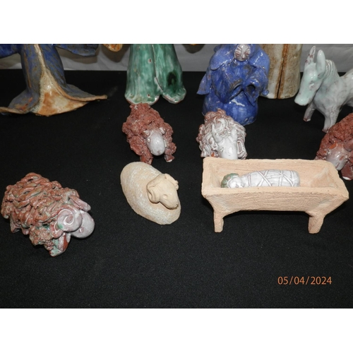 277 - Unusual Ceramic Nativity Set