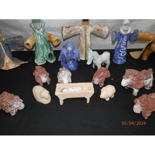 277 - Unusual Ceramic Nativity Set