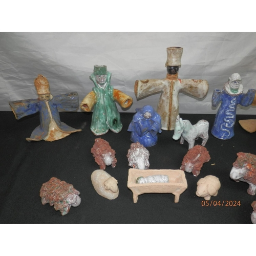 277 - Unusual Ceramic Nativity Set