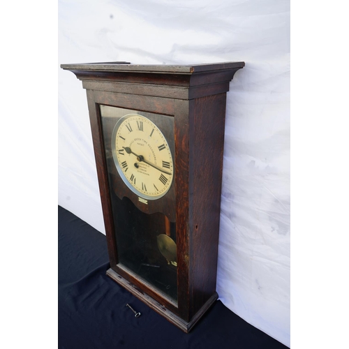 10A - Gledhill-Brook Time Recorder Oak Cased Clocking in Clock