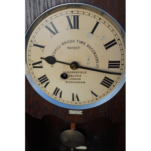 10A - Gledhill-Brook Time Recorder Oak Cased Clocking in Clock