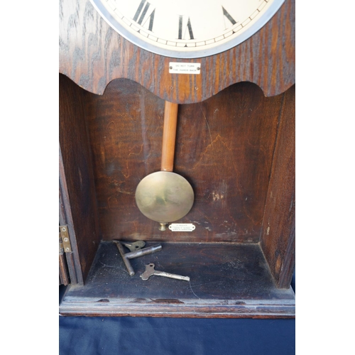 10A - Gledhill-Brook Time Recorder Oak Cased Clocking in Clock