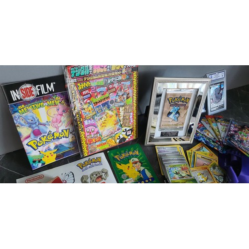 11 - Various Pokemon items including cards, stickers, graded, sealed packs, promo display items, other pa... 