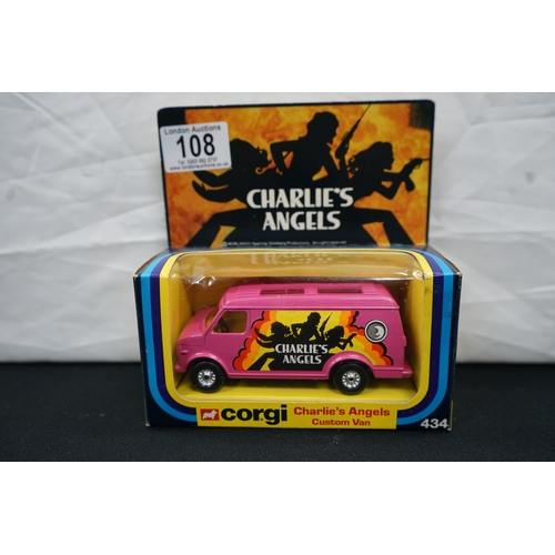 108 - Mint and Boxed Corgi Charlies Angels Custom Van