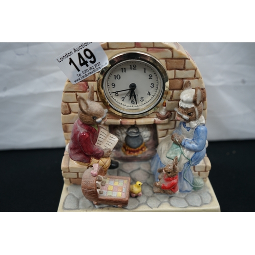 149 - Royal Doulton Bunnykins Family Time Clock