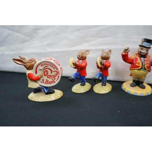 151 - Set of Royal Doulton Bunnykins Oompah Band Figurines