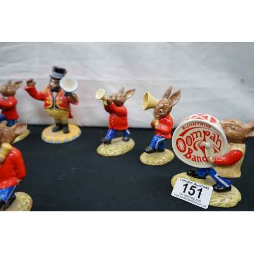 151 - Set of Royal Doulton Bunnykins Oompah Band Figurines