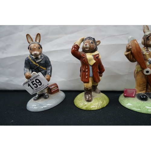 159 - Lot of Royal Doulton Bunnykins Figurines WW2 Collection