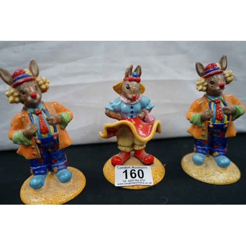 160 - Group of Royal Doulton Clarence the Clown Figurines