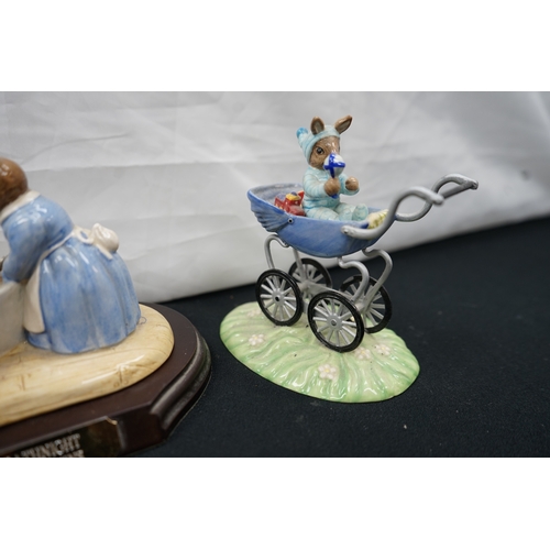 163 - Group of 3 Royal Doulton Bunnykins Figurines: Bath Time and Christening Day (2)