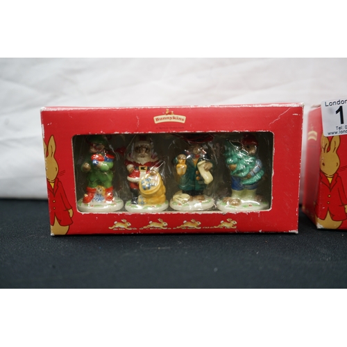 164 - 2 BOXED ROYAL DOULTON BUNNYKINS FIGURES - CHRISTMAS COLLECTION